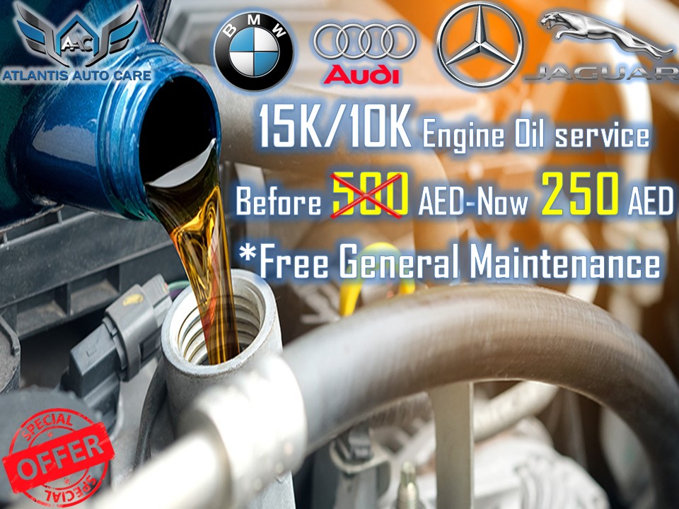 15K/10K Engine Oil Service for German Cars @ 250 AED